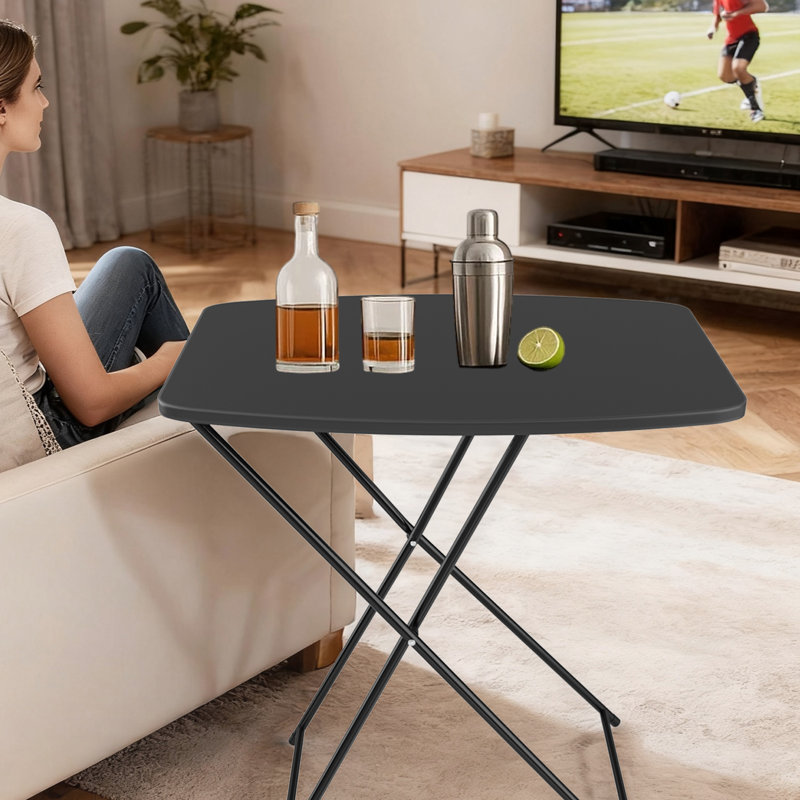 Table pliante réglable en hauteur portable, Noir
