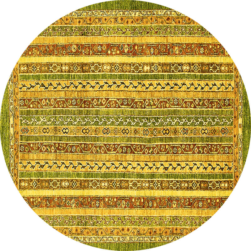 Koertdine Washable Abstract Indoor Rug, Round 4'