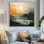 «Modern Coastal Mystic Sunrise», reproduction d'art sur toile