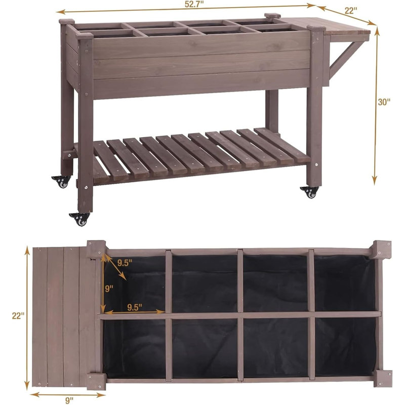 Jardinière mobile avec jardin surélevé et pieds pour jardin