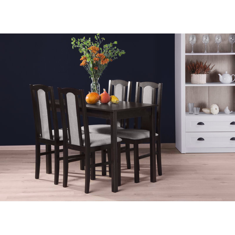 Solid Wood Base Dining Table, Wenge, 76cm H x 100cm L x 76cm W
