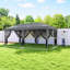 Asilah 3 x 6m Pop Up Gazebo, Outdoor Canopy Shelter, 6 Mesh Walls, Grey