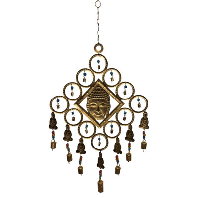 Buddhist Temple Bell Chime in Burnt Gold