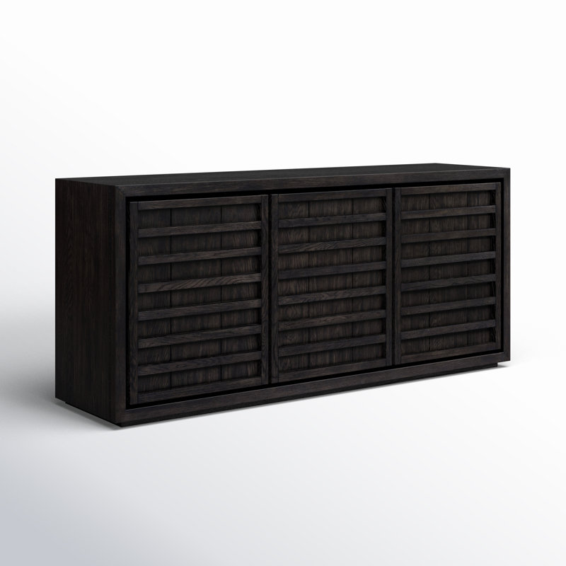 Scotty 72" Oak Wood Sideboard, Charcoal