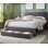 Mobilier de chambre à coucher contemporain de style contemporain en velours côtelé avec tiroir et rangement