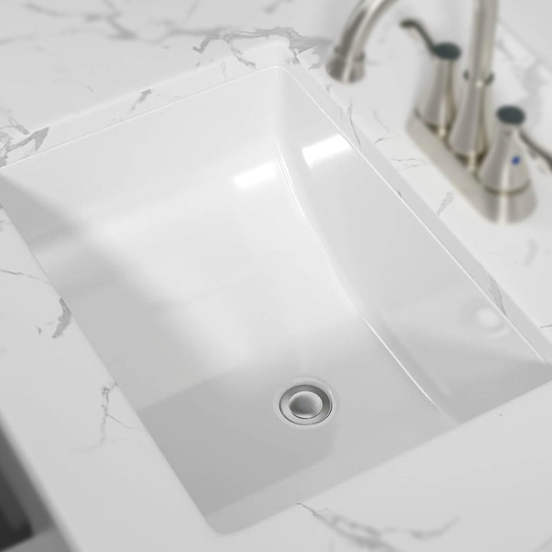 Lavabo de lavabo en céramique Pure White