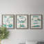 Aquatic Assemblage VII - Ensemble de 3 peintures sur toile encadrées-1546809122-1546809124