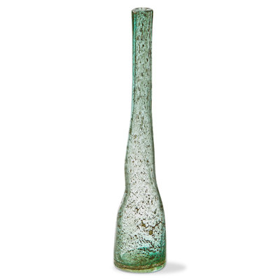 Meri Small Decorative Vase Green 3.5x3.5x18.25 in Everyday Novelty Home Decor Spot Clean
