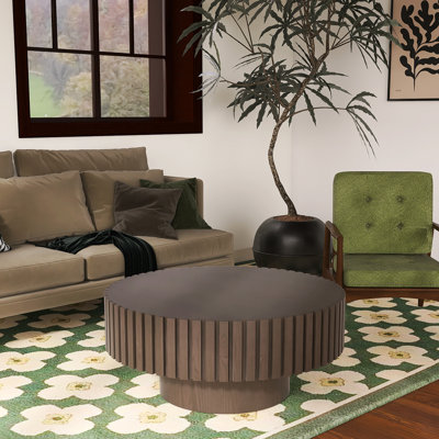 Table basse ronde fabriquée à la main