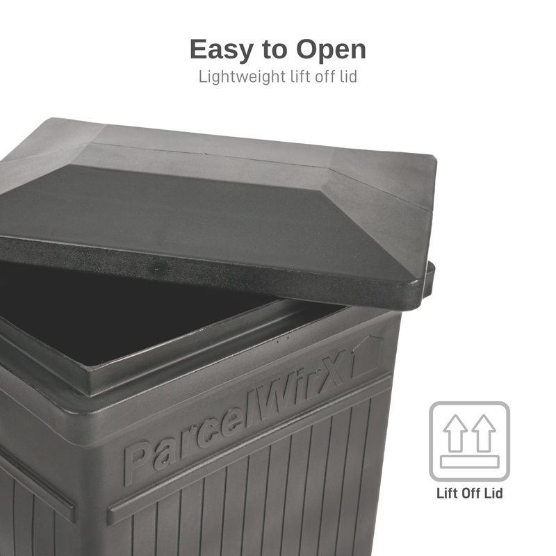 Graphite Vertical Plastic Package Delivery Box