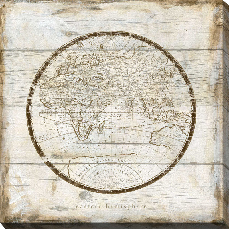 Eastern Hemisphere par Carol Robinson - Peinture, L 36 po x H 36 po, Toile tendue