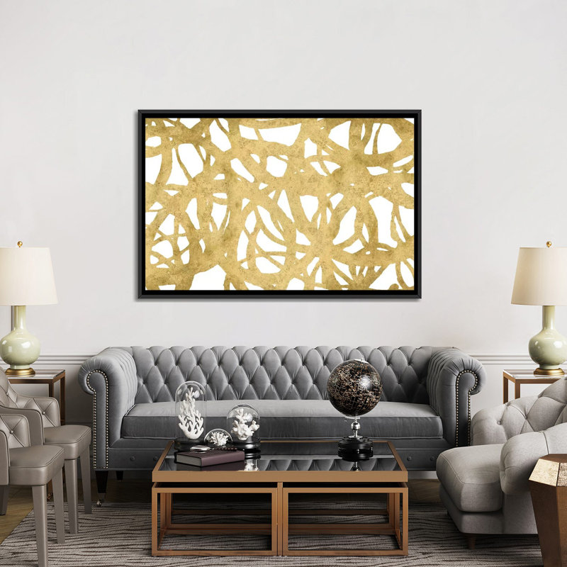 «Endless Circles IV», reproduction sur toile tendue, H 18 po x l 26 po x P 1,5 po, Toile avec cadre noir, Pas de tapis