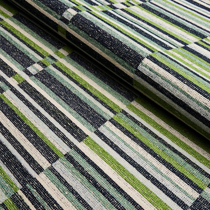 Tierra Stripe Fabric, Green/Blue