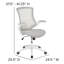 Chaise de bureau ergonomique pivotante à dossier mi-haut en filet avec accoudoirs rabattables Jayetta-1627597839-1627598067