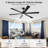Modern Industrial Ceiling Fans With Lights, Large Ceiling Fan With Quiet Dc Motor, 6 Reversible Dual-color Blades With High Cfm, 6-speed Remote Control, Indoor/outdoor Ceiling Fan For Patio/porch/garage/shop-1494366803-1494366804