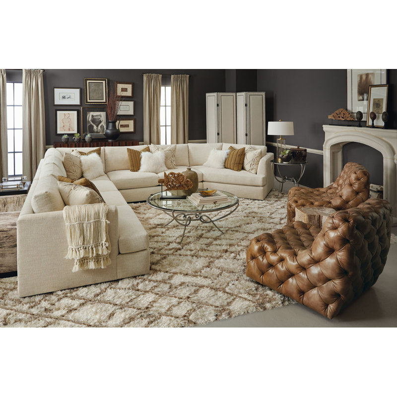 Sydney Modular Sectional, Left Hand Facing, Cream Chenille 1345-002