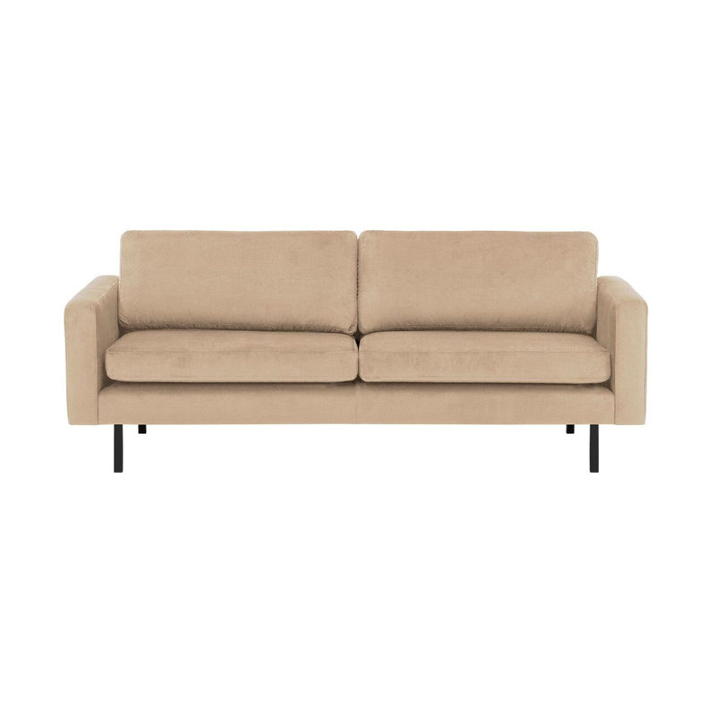 Lioni 3 Seater Velvet Sofa, Beige