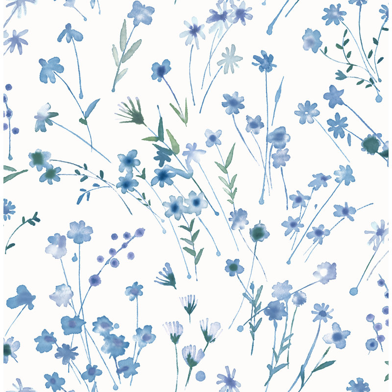 Rouleau de papier peint L 33 pi x l 20,5 po Haskie, Bleu