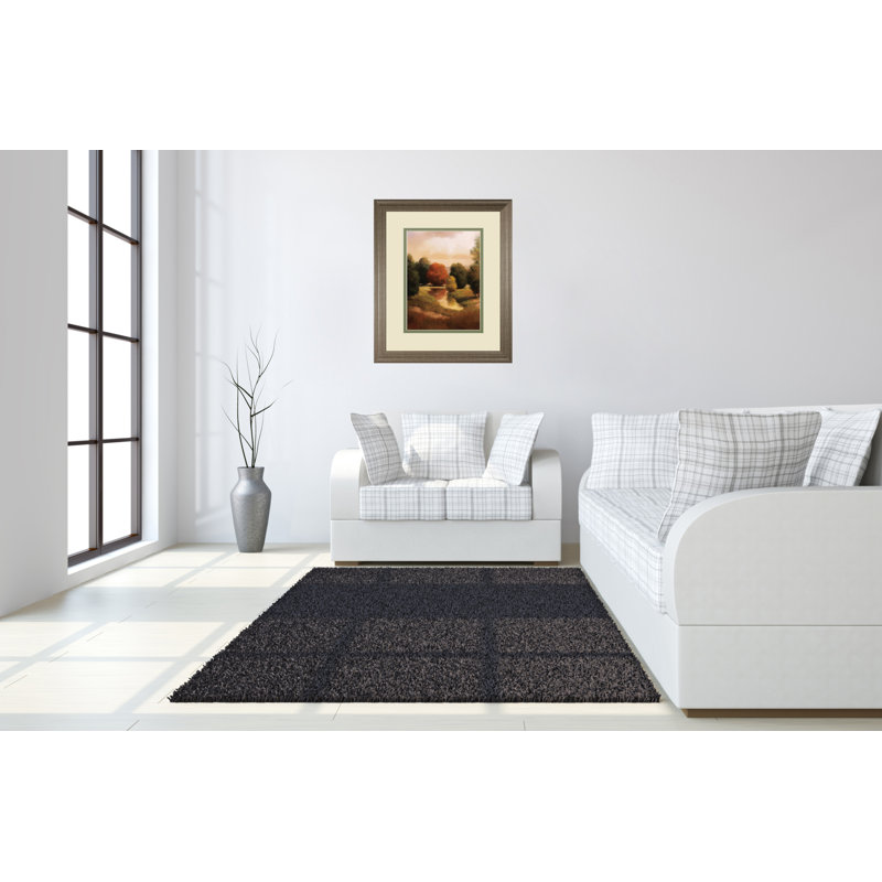 Art mural Autumn River View - 34 po x 40 po - Cadre doré