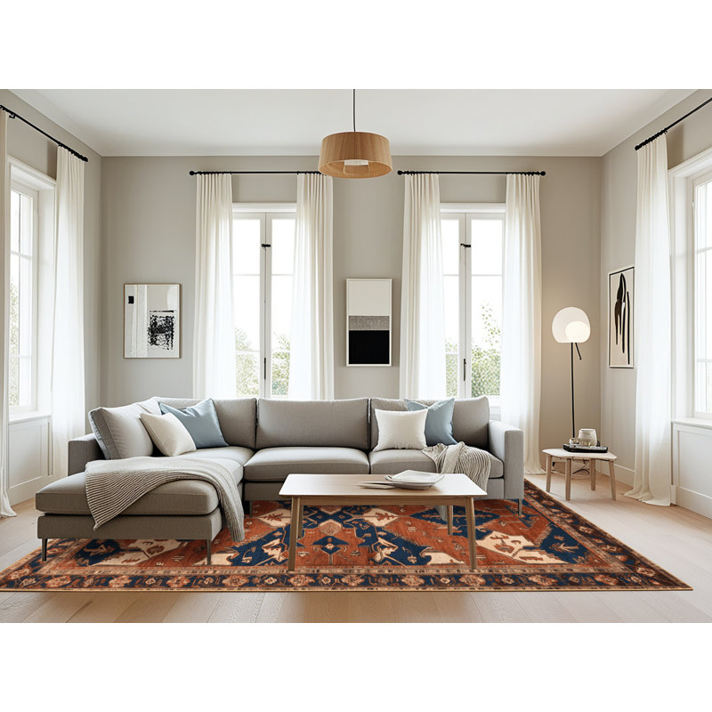 Machine Washable Persian Brown Area Rug, Rectangle 8' x 10'