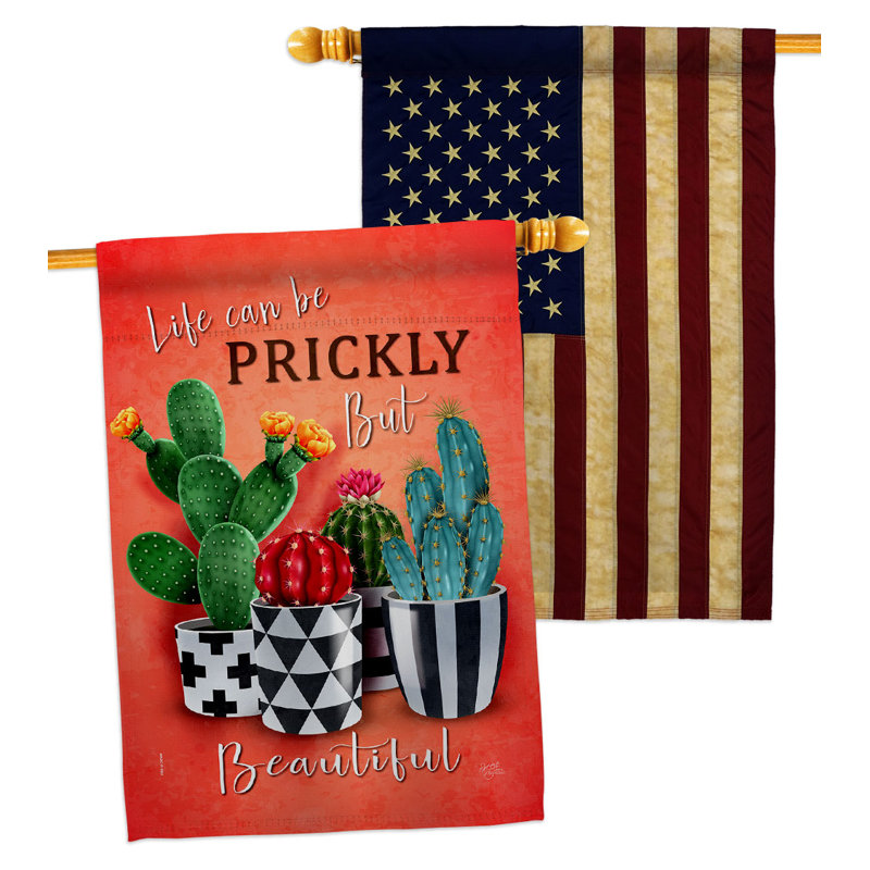 Drapeau de maison en polyester 2 côtés 3 pi 3 po x 2 pi 2 po