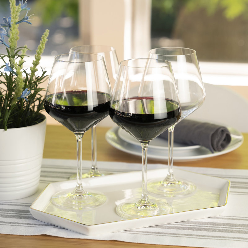 Spiegelau Style Burgundy Red Wine Glasses, Dishwasher Safe, 22.6 oz, Set of 4