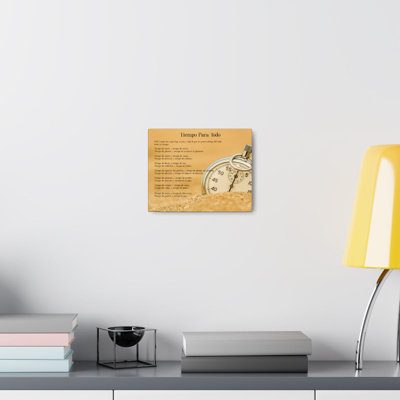 Tiempo Para Todo - Art textuel sur toile tendue