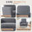 Mid-century Modern Soft Teddy Fleece Accent Chairs for Living Room, Bedroom, oak legs armchair-475349944