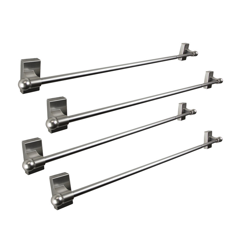 Tringle à rideaux magnétique Ike, Nickel satiné, 28" - 48"