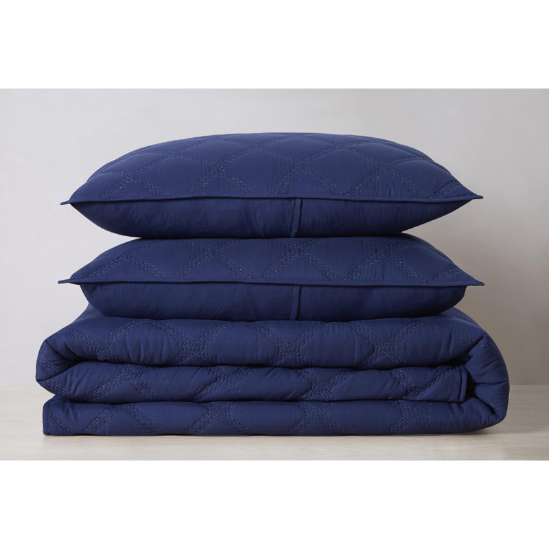 Everyday Quilt, Twin XL Quilt + 1 Sham, Navy