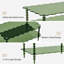 Table basse en acrylique, table de salon à 2 niveaux avec rangement, centre de table Mid-Modern Century (vert, 37,8 po x 23,6 po x 15,7 po)-520681133