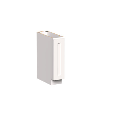 DL Cabinetry (Ready-To-Assemble) Shaker Style Full Height Single Door Base Cabinet - White Shaker
