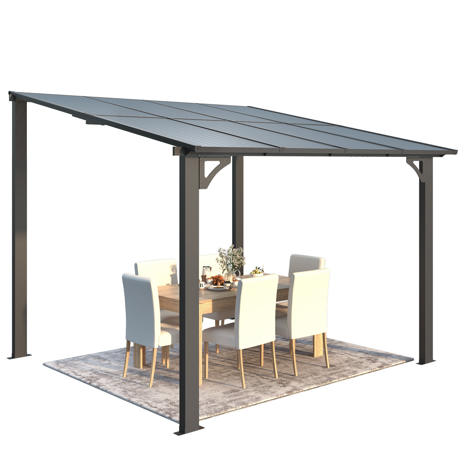 AECOJOY Aluminum Pergola with Canopy & Reviews | Wayfair