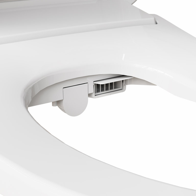 Elongated Bidet Toilet with Warm Water Flush, Heated Seat, Night Light, Dryer
