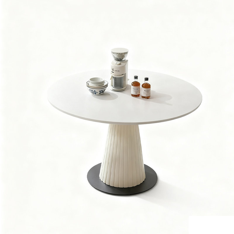 Table de salle à manger blanche, H 29,53 po x L 35,43 po x l 35,43 po