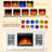  58" Entertainment Center Fireplace Console Cabinet With Remote Control & Adjustable Led Flame