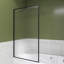 Porte de baignoire à cadre fixe avec verre cannelé l 33 po x H 58 po-98471653