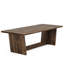 Bureau de direction 71 po pour bureau à domicile - Table d'ordinateur industrielle en bois rustique avec piédestal en bois massif (table unique, sans chaise)