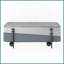 Gris et gris Table basse blanche à plateau relevable ultra-brillant avec rangement caché pour le salon, capacité de 70 lb
