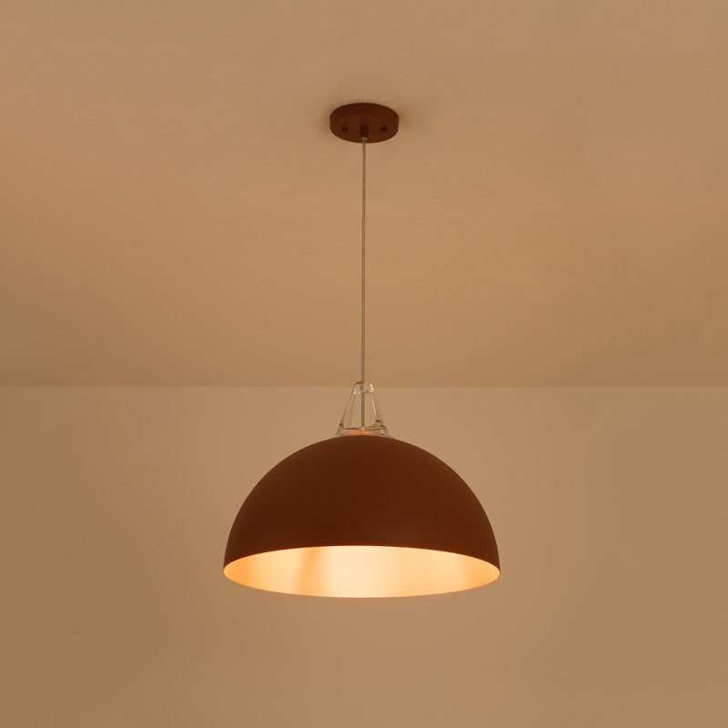 Luminaire suspendu en dôme à 1 lumière Farmhouse, Red