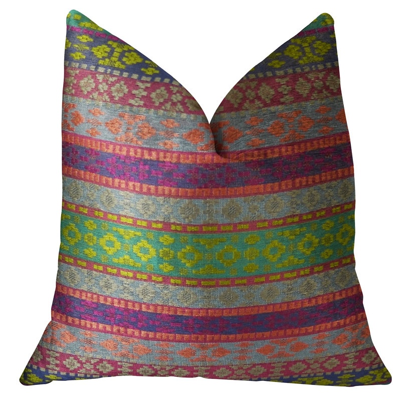 Avalanche Geometric Reversible Throw Pillow, 16" x 16", Throw Pillow