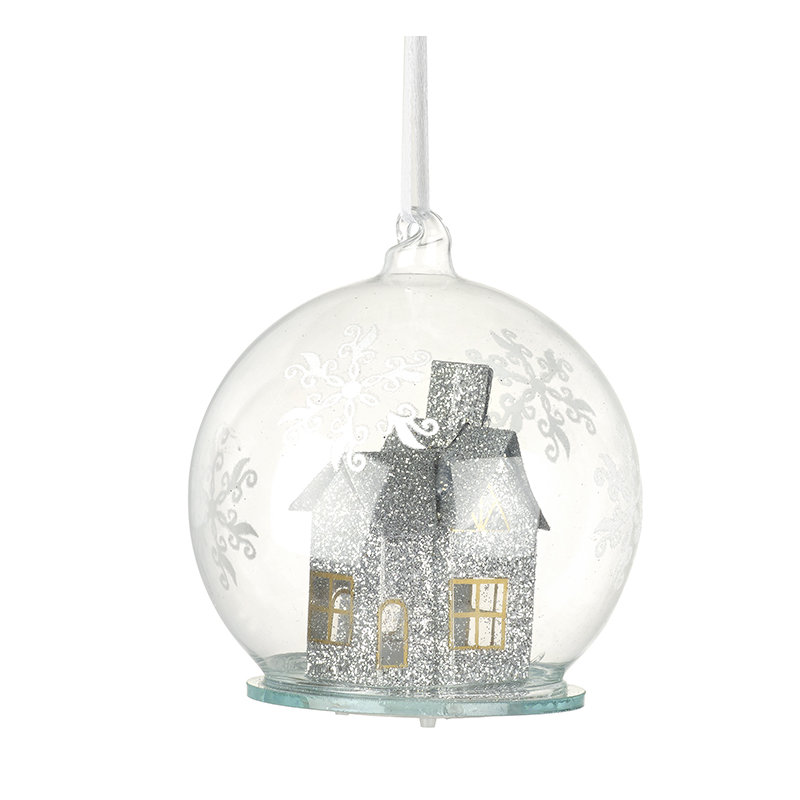 9cm Glass Lighted Bauble