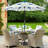 Eyvind 107.8 " W Octagonal Tilt Market Umbrella with Crank Lift