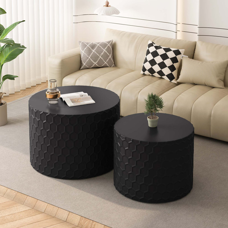 Ensemble de 2 tables basses Modern Modern, Noir