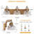 22.8-inch Three-Light Brass-Finish Vintage American-Style Vanity Light-124572234