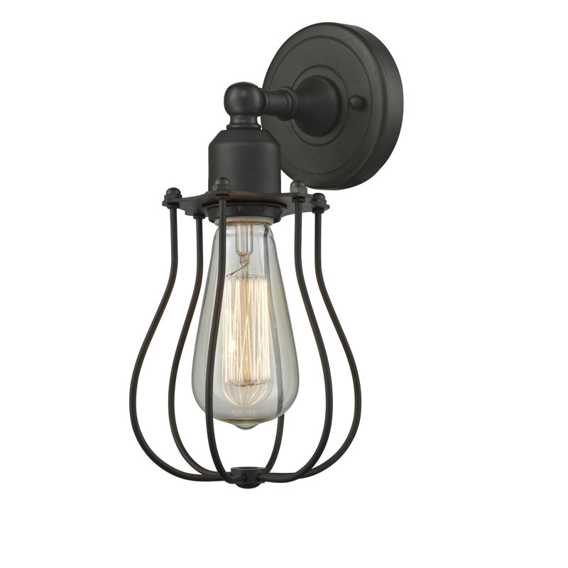 Applique murale à bras 1 lumière Weller, Bronze huilé, Ampoule non incluse