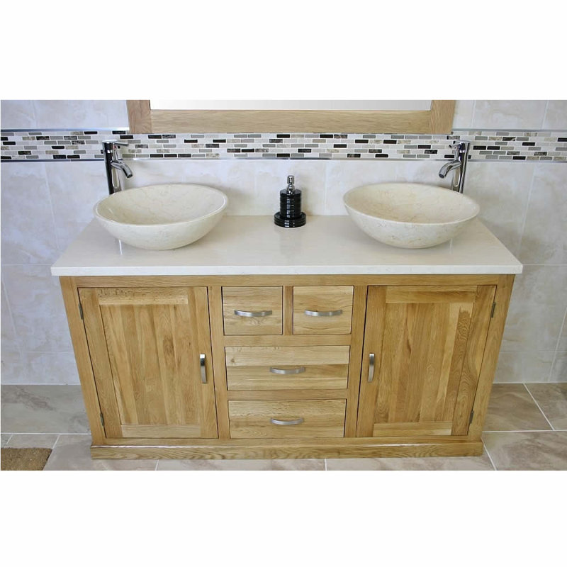 Dejong 1430mm Single Bathroom Vanity with Vessel Stone Basin