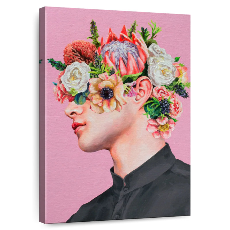 Face florale II, H 48 po x l 32 po