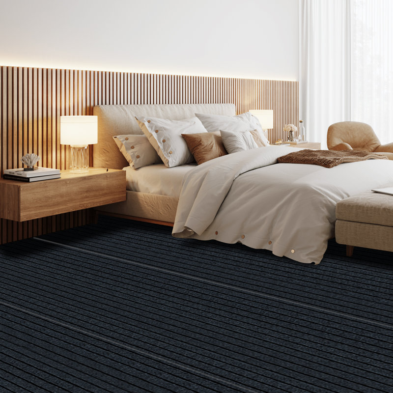 Williamsburg Non-Slip Carpet Stair Runner with Stripes