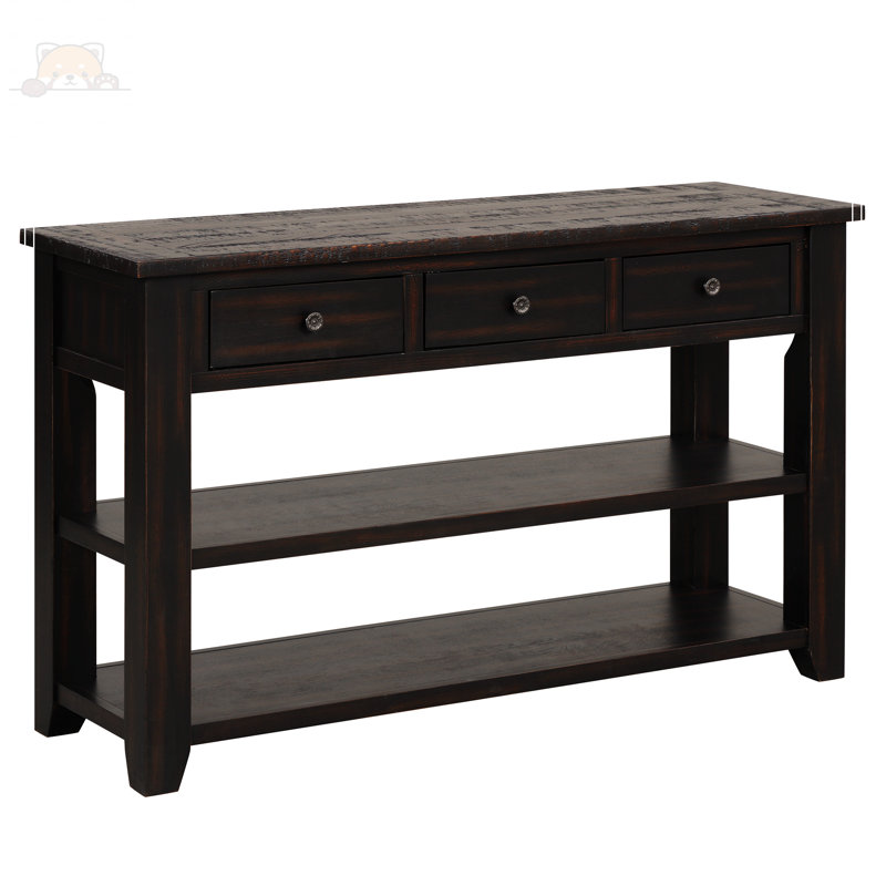 Console Aididam Modern, Brun foncé, Brun foncé